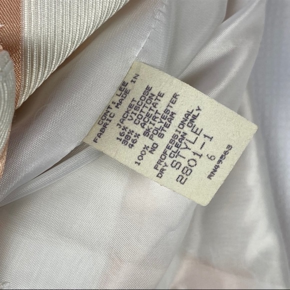 Vintage Peach 2-Piece SET sz XS/S Formal prom wedding VictorCosta VTG rhinestone - Picture 11 of 12